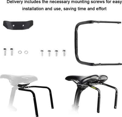 Produktbild von Rhinowalk Fahrrad-Satteltasche, Stabilisator, Halterung, Fahrrad-Heckmontage, Hinterradträger, Anti-Sway, mit Flaschenhalter-Befestigungslöchern für B