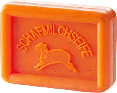 Produktbild von Ovis Schafmilchseife Sanddorn, 100% Bio, für die tägliche Dusche, eckig, 100 g