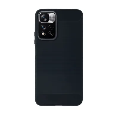 Image de Housse silicone carbone compatible avec XIAOMI REDMI NOTE 11 PRO PLUS 5G Case TPU Soft Handyhülle Cover Housse de protection noire