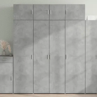 Produktbild von Langlebige Hochschrank Betongrau 80x42,5x225 cm Holzwerkstoff Kommoden Möbel7067069