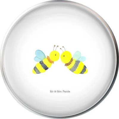 Produktbild von Mr. & Mrs. Panda Waschbecken Stöpsel Biene Liebe - Weiß - Geschenk, Ablaufstopfen, waschbeckenstöpsel, abfluss, Waschbecken-Stopfen