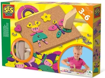 Produktbild von Tap Tap Spiel, Feinmotorik, Visuelle Koordination, Inklusive Hammer und Nägel, 3+ Jahre
