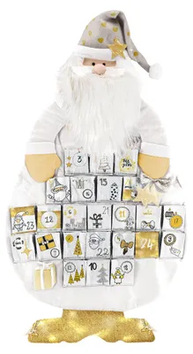 Image de Calendrier de l'Avent Père Noël - Or - Calendrier de l'Avent à remplir - Calendrier de l'Avent XXL - Calendrier de l'Avent en feutre