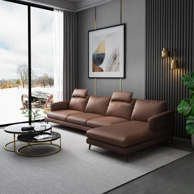 Produktbild von Sofa L-Form Ledersofa Couch Wohnlandschaft Ecksofa Garnitur Moderne Couchen Neu