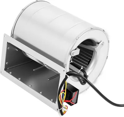 Produktbild von Radialventilator/Zentrifugalgebläse - Kesselgebläse - 150 W 220 V - 840 m³/h - 1300 U/min - Rund - Für Außen-Holzofen - Silber