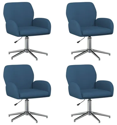 Produktbild von vidaXL Drehstühle 4 Stk. 54 x 58 x 90 cm Blau Stoff