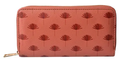 Imagen del producto de Cartera Clayre & Eef, 10x19 cm, color marrón, fabricada en poliéster
