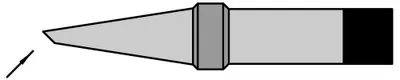 Produktbild von 10 Stück Lötspitze Serie PT, Rundform, PT CC8/Ø 3,2 mm, 425 °C, abgeschrägt 4PTCC8-1