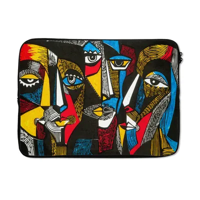 Produktbild von MuchoWow® Laptop Hülle 14 ZollMalerei - Ölgemälde - Kubismus Laptoptasche - Laptoptasche - Stoßsicher - Schutzhaube