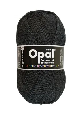 Produktbild von Opal Sockengarn - Uni 4fach Farbe: 5191 anthrazit melange