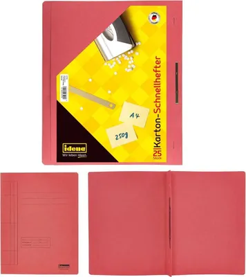 Produktbild von Idena Kartonschnellhefter A4, rot, 250g/m²