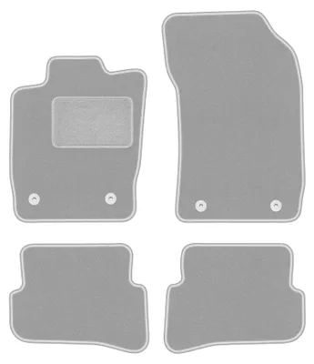 Image de Tapis de sol en moquette pour Audi A1 8X 2010- (à hayon) – jeu 4 pièces, gris, sur mesure – Wielganizator OSLO