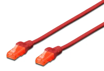 Produktbild von DIGITUS CAT 6 U/UTP Patchkabel - LSZH, 0,25m, rot