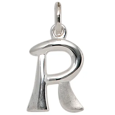 Produktbild von JOBO Anhänger Buchstabe R 925 Sterling Silber rhodiniert teilmattiert