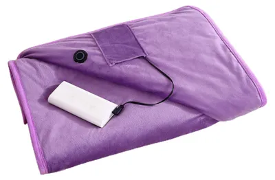 Immagine prodotto di Coperta elettrica portatile USB con funzione timer, 3 livelli di regolazione, viola