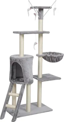 Obrázok produktu pre Aga Škrabadlo pre mačky 55x34x139 cm Sivé