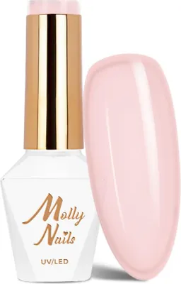 Image de Molly Nails French Manicure Peach Pink Vernis à ongles hybride sans HEMA/Di-HEMA, 8 g, n° 137