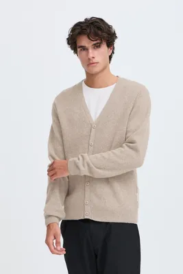 Produktbild von Casual Friday CFKarl Herren Strickjacke Cardigan mit V-Ausschnitt Knopfleiste Wolle Regular fit