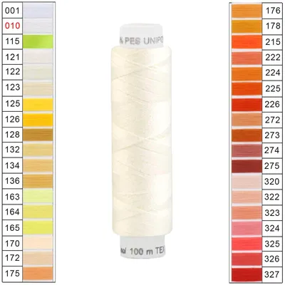 10 x 100m / 1 Spule Unipoly 120 TEX14x2 Polyester perlweiß