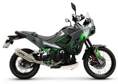 Productafbeelding van Uitlaatsysteem GPR Furore-X, gemaakt van roestvrij staal, met dB-killer en adapter, geschikt voor Kawasaki KLE 500 (e5+)