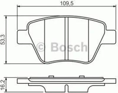 Produktbild von Bosch Bremsbelagsatz, Scheibenbremse  0 986 494 416