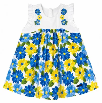 Productafbeelding van Meisjesjurk Mayoral, wit, katoen, met bloemenprint, maat 68