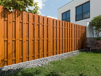Produktbild von Sichtschutzzaun Pinus honigfarben lasiert
