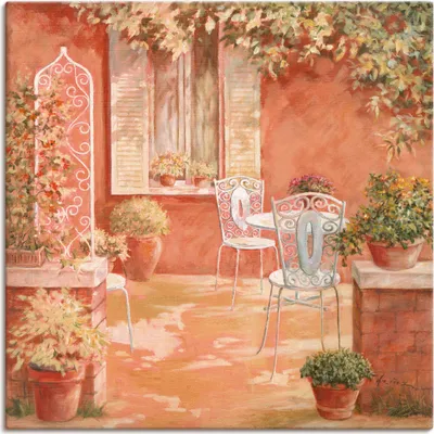 Produktbild von ARTland Leinwandbild Garten Größe: 70x70 cm