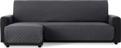 Produktbild von BESTCOVERS Einseitig Linksseitig Ecksofaschutz Schonbezug Schutzbezug Ecksofa mit Ottomane Ecksofaschoner Ecksofabezug Sofaschonbezug(200 cm, Grau, L)