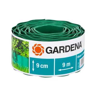 Produktbild von Gardena Raseneinfassung 9 cm hoch, Garten-Einfassungsrolle, Kunststoff, Grün, 90 mm, 9000 mm, 1 Stück(e)