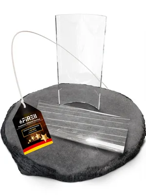 Produktbild von Firell® Glas für Tischkamin CURL - Hitzebeständige Glasbögen (2x) für Tischkamine - Kompatibel für Tischkamine Curl & Curl-II, gehärtet, feuerfest