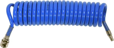 Obrázek produktu pro Spirálová hadice z PU, 8 mm x 12 mm x 5 m, s rychlospojkami