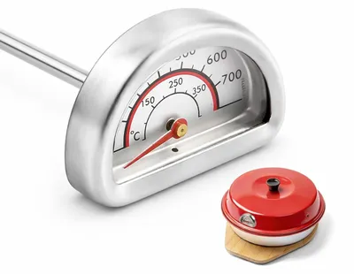 Ofenthermometer aus Edelstahl, 0–400 °C, 7 cm Sonde, analog