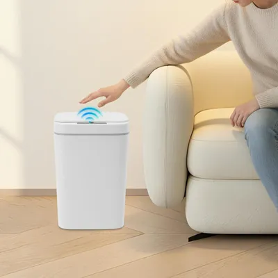 Produktbild von Sensor Mülleimer 16L Küche Abfalleimer Weiß Automatik Müllbehälter Papierkorb Bad Büro