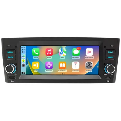 Produktbild von 6.86'' Android 15 Autoradio Carplay Android Auto Für Fiat Grande Punto Linea 2007-2012 GPS Navi WIFI Bluetooth FM RDS DSP SWC USB 2+64GB