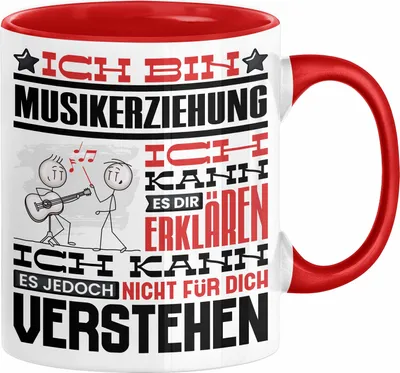 Produktbild von Musikerziehung Geschenk Tasse Lustige Geschenkdiee für einen Musikerziehung Geburtstag Ich Bin Musikerziehung Ich Kann Es Dir Erklären Aber Nicht Für Dich Verstehen (Rot)