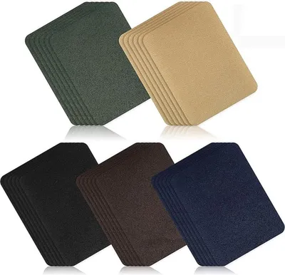 Imagen del producto de Aplicaciones termosellables – Parches autoadhesivos para vaqueros – 20 unidades – 12,5 x 9,5 cm – 5 colores – Parches termosellables para vaqueros – Parches elípticos