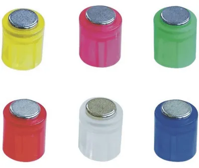 Produktbild von Magnet Zylinder 14x9mm bis 1900g VE=6 Stück Kristallfarben sortiert