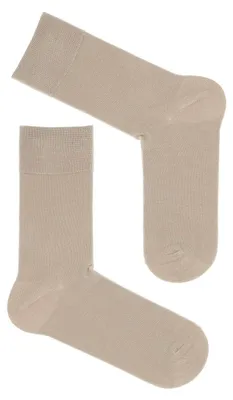 Immagine prodotto di Calzini classici in bambù color beige, modello Milena, per uomo, taglia 38-41