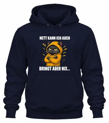 Imagen del producto de Nett, puedo ofrecer: sudadera con capucha, diseño sarcástico, color azul marino, talla XL