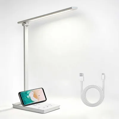 Produktbild von Zimilo LED Schreibtischlampe, dimmbar mit USB, 5 Farbmodi, Touch Steuerung, Timer, 180°/270° verstellbar, augenschonend für Büro, Lesen & Schlafzimmer