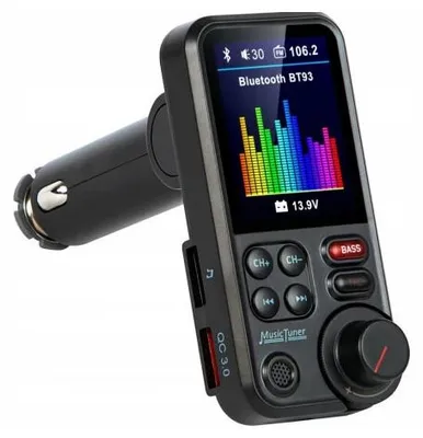 Obrázek produktu pro Verk 10139 Transmitter FM, Bluetooth BT93, 5.0, QC3.0