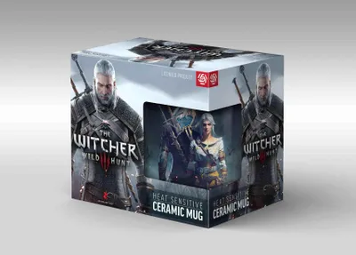 Obrázok produktu pre Kubek ceramiczny termoaktywny Wiedźmin 3 Geralt i Ciri 450 ml
