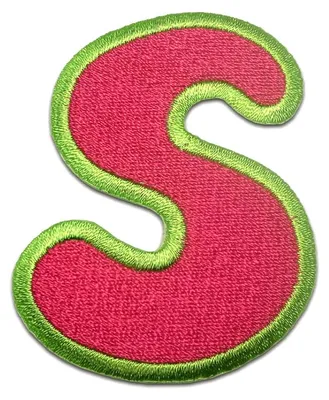 Produktbild von Buchstabe S - 6.2x4.9cm: Alphabet Buchstaben Einzeln Auswählbar - Aufnäher, Bügelbild, Aufbügler, Applikationen, Patches, Flicken, Zum Aufbügeln