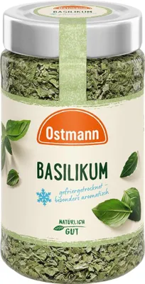 Produktbild von Ostmann Basilikum gefriergetrocknet ohne Zusatzstoffe Packung 8,5g