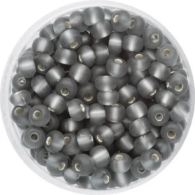 Produktbild von Rocailles Silbereinzug matt grau 4,5 mm 17 g