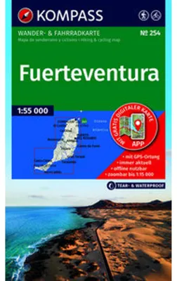 Obrázok produktu pre Turistická mapa KOMPASS 254 Fuerteventura v mierke 1:55 000