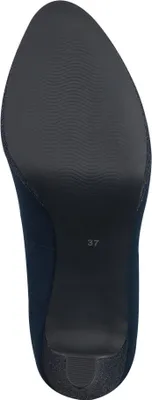 Produktbild von MARCO TOZZI Damen Pumps elegant Trichter Block Absatz Plateau Glitzer 2-22441-41, Größe:41 EU, Farbe:Blau