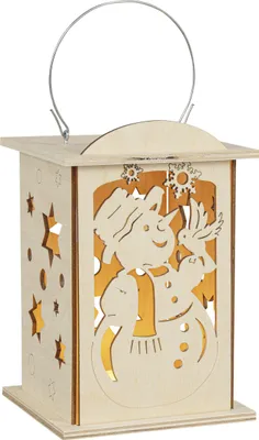 Obrázok produktu pre Lampión snehuliak s čajovou sviečkou alebo LED osvetlením ŠxVxH 16x12x12cm NOVINKA