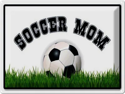 Produktbild von vianmo Blechschild 30x40 cm Fußball Soccer Mom Fußball Mutter